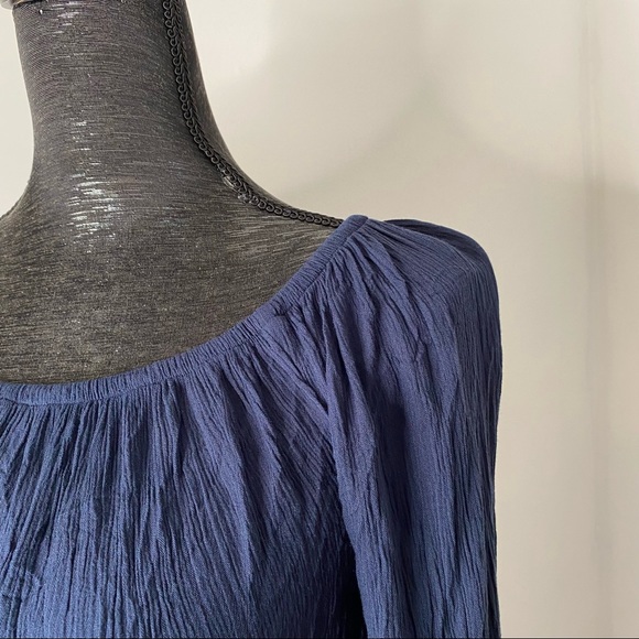 beachlunchlounge Navy Blue Embroidered Coverup Dress - Picture 3 of 13